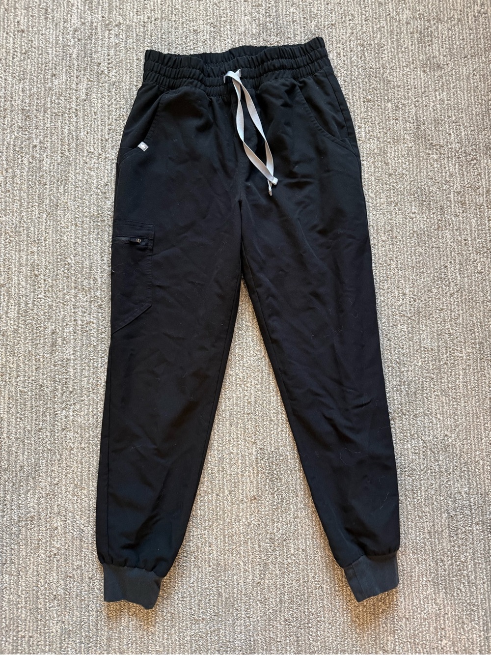 FIGS Zamora Jogger Scrub Pants Black S/P Technical Collection Healthcare Uniform